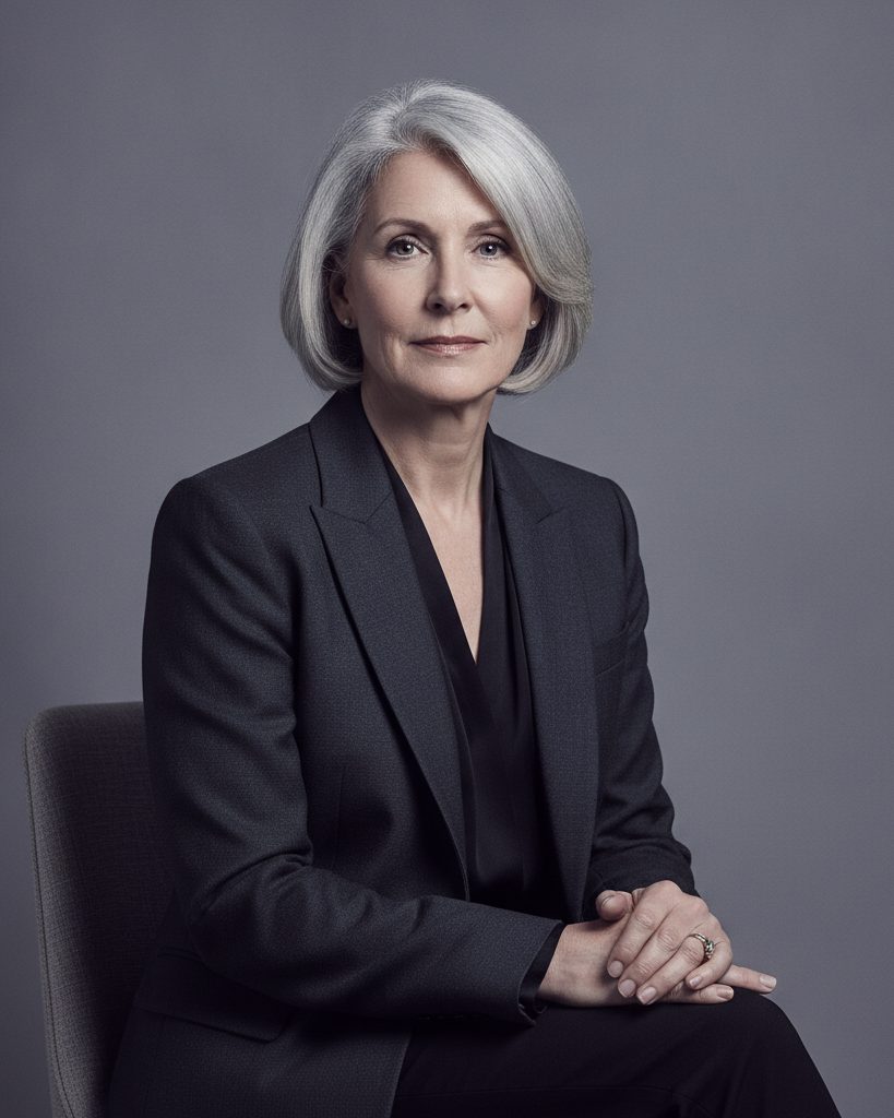 Portrait of a firm principal in even, neutral studio light